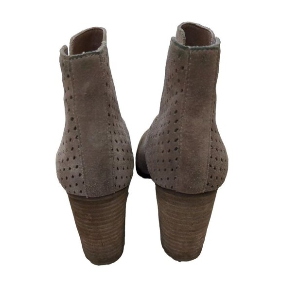 Steve Madden Womens 8 Ankle Boot Slip On‎ Heel Suede Leather Tan - Picture 6 of 9